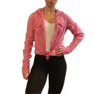 American Eagle Pink Button Up Shirt